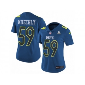 Women's Nike Carolina Panthers #59 Luke Kuechly Limited Blue 2017 Pro Bowl NFL Jersey