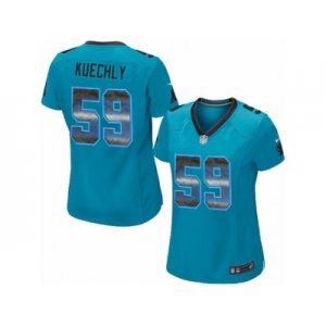 Women's Nike Carolina Panthers #59 Luke Kuechly Limited Blue Strobe NFL Jersey