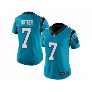 Women's Nike Carolina Panthers #7 Harrison Butker Limited Blue Rush NFL Jersey