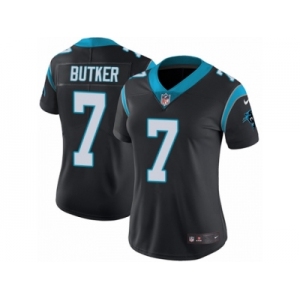 Women's Nike Carolina Panthers #7 Harrison Butker Vapor Untouchable Limited Black Team Color NFL Jersey