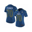 Women's Nike Carolina Panthers #70 Trai Turner Limited Blue 2017 Pro Bowl NFL Jersey