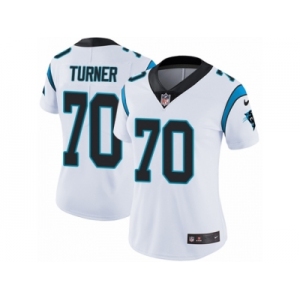 Women's Nike Carolina Panthers #70 Trai Turner Vapor Untouchable Limited White NFL Jersey