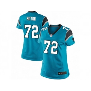 Women's Nike Carolina Panthers #72 Taylor Moton Limited Blue Alternate NFL Jersey