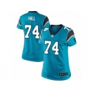 Women's Nike Carolina Panthers #74 Daeshon Hall Limited Blue Alternate NFL Jersey