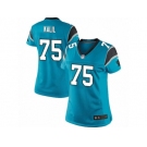 Women's Nike Carolina Panthers #75 Matt Kalil Limited Blue Alternate NFL Jersey