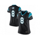 Women's Nike Carolina Panthers #8 Andy Lee Limited Black Team Color NFL Jersey