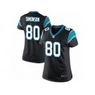 Women's Nike Carolina Panthers #80 Scott Simonson Limited Black Team Color NFL Jersey