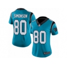 Women's Nike Carolina Panthers #80 Scott Simonson Limited Blue Rush NFL Jersey