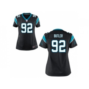 Women's Nike Carolina Panthers #92 Vernon Butler Black Team Color NFL Jersey