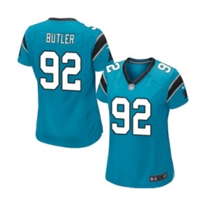 Women's Nike Carolina Panthers #92 Vernon Butler Game Blue Alternate NFL Jersey