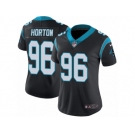 Women's Nike Carolina Panthers #96 Wes Horton Vapor Untouchable Limited Black Team Color NFL Jersey