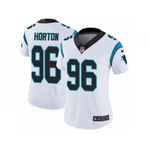 Women's Nike Carolina Panthers #96 Wes Horton Vapor Untouchable Limited White NFL Jersey