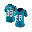 Women's Nike Carolina Panthers #98 Star Lotulelei Limited Blue Rush NFL Jersey