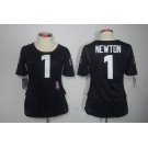 nike women nfl jerseys carolina panthers #1 cam newton black[breast cancer awareness]