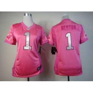 nike women nfl jerseys carolina panthers #1 cam newton pink[nike love's]