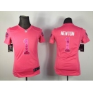 nike women nfl jerseys carolina panthers #1 cam newton pink[nike]