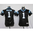 nike women nfl jerseys carolina panthers #1 newton black[nike]