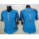 nike women nfl jerseys carolina panthers #1 newton blue[Elite drift fashion]