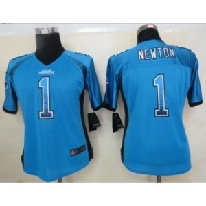 nike women nfl jerseys carolina panthers #1 newton blue[Elite drift fashion]