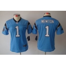 nike women nfl jerseys carolina panthers #1 newton blue[nike limited]