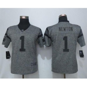 nike women nfl jerseys carolina panthers #1 newton gray[nike]