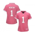 nike women nfl jerseys carolina panthers #1 newton pink[nike 2015]