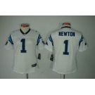 nike women nfl jerseys carolina panthers #1 newton white[nike limited]