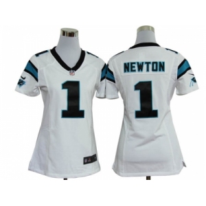 nike women nfl jerseys carolina panthers #1 newton white[nike]