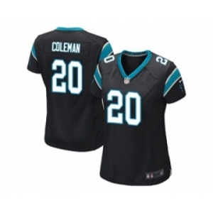 nike women nfl jerseys carolina panthers #20 kurt coleman black[nike]