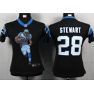 nike women nfl jerseys carolina panthers #28 stewart black[portrait fashion]