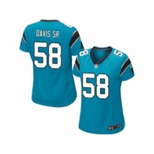 nike women nfl jerseys carolina panthers #58 thomas davis blue[nike]