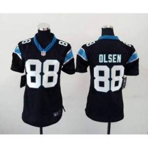 nike women nfl jerseys carolina panthers #88 olsen black[nike]