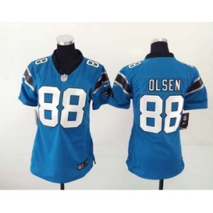 nike women nfl jerseys carolina panthers #88 olsen blue[nike]