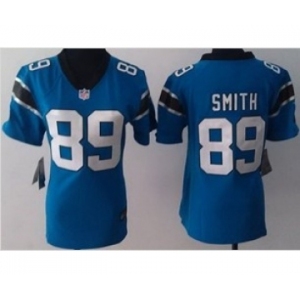 nike women nfl jerseys carolina panthers #89 steve smith blue[nike]