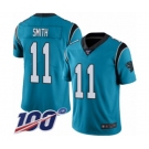 Youth Carolina Panthers #11 Torrey Smith Limited Blue Rush Vapor Untouchable 100th Season Football Jersey