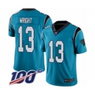 Youth Carolina Panthers #13 Jarius Wright Blue Alternate Vapor Untouchable Limited Player 100th Season Football Jersey