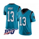 Youth Carolina Panthers #13 Jarius Wright Limited Blue Rush Vapor Untouchable 100th Season Football Jersey