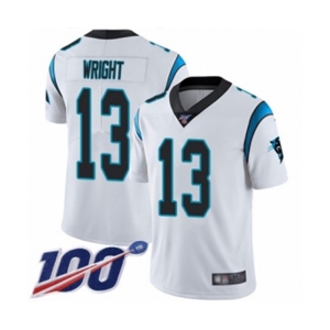Youth Carolina Panthers #13 Jarius Wright White Vapor Untouchable Limited Player 100th Season Football Jersey
