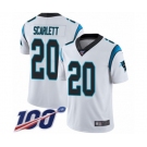 Youth Carolina Panthers #20 Jordan Scarlett White Vapor Untouchable Limited Player 100th Season Football Jersey