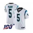 Youth Carolina Panthers #5 Michael Palardy White Vapor Untouchable Limited Player 100th Season Football Jersey