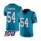 Youth Carolina Panthers #54 Shaq Thompson Limited Blue Rush Vapor Untouchable 100th Season Football Jersey