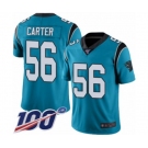 Youth Carolina Panthers #56 Jermaine Carter Blue Alternate Vapor Untouchable Limited Player 100th Season Football Jersey