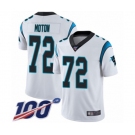 Youth Carolina Panthers #72 Taylor Moton White Vapor Untouchable Limited Player 100th Season Football Jersey