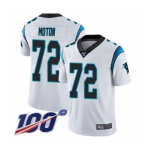 Youth Carolina Panthers #72 Taylor Moton White Vapor Untouchable Limited Player 100th Season Football Jersey