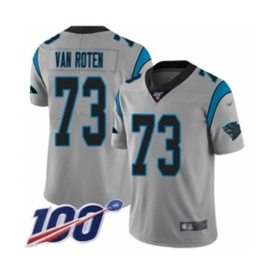 Youth Carolina Panthers #73 Greg Van Roten Silver Inverted Legend Limited 100th Season Football Jersey