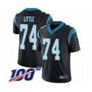 Youth Carolina Panthers #74 Greg Little Black Team Color Vapor Untouchable Limited Player 100th Season Football Jersey