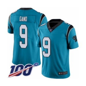 Youth Carolina Panthers #9 Graham Gano Limited Blue Rush Vapor Untouchable 100th Season Football Jersey