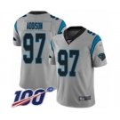 Youth Carolina Panthers #97 Mario Addison Silver Inverted Legend Limited 100th Season Football Jersey