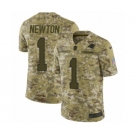 Youth Nike Carolina Panthers #1 Cam Newton Limited Camo 2018 Salute to Service NFL Jersey