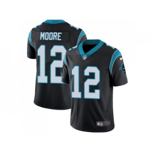 Youth Nike Carolina Panthers #12 DJ Moore Black Team Color Stitched NFL Vapor Untouchable Limited Jersey